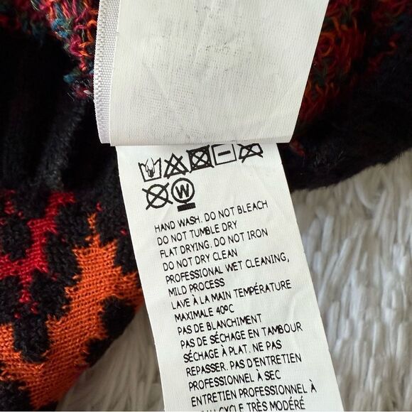 Farm Rio Rauti Multicolored Turtleneck Sweater with Beaded Fringe Size M - Picture 10 of 11